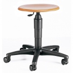 Hocker, höhenverstellbar 48-67 cm, fahrbar, mit Drehspindel, 